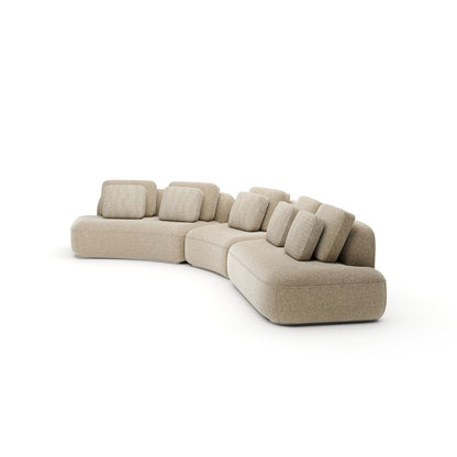 Caracole - Sasso 3Pc Curved Sofa - Oatmeal - UPH-426-SEC6-B view 3
