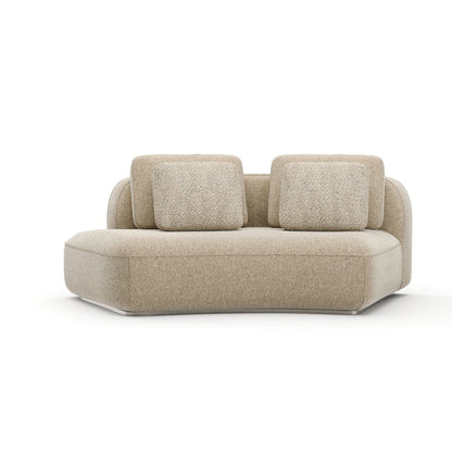 Caracole - Sasso LAF Curved Armless Loveseat - Oatmeal - UPH-426-LL3-B view 2