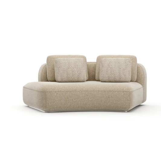 Caracole - Sasso LAF Curved Armless Loveseat - Oatmeal - UPH-426-LL3-B view 2