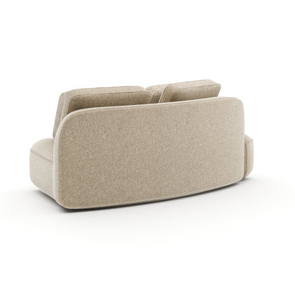 Caracole - Sasso LAF Curved Armless Loveseat - Oatmeal - UPH-426-LL3-B view 4