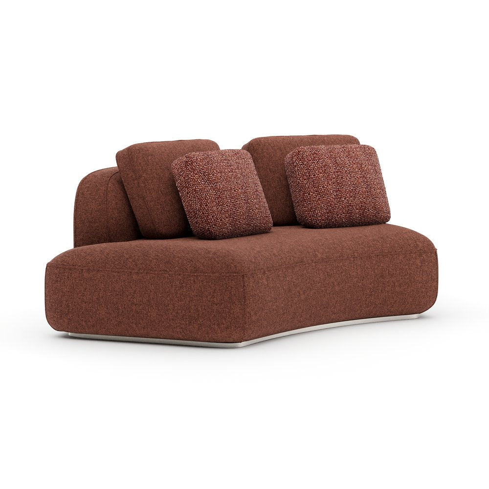 Caracole - Sasso LAF Curved Armless Loveseat - Saffron - UPH-426-LL3-A view 1