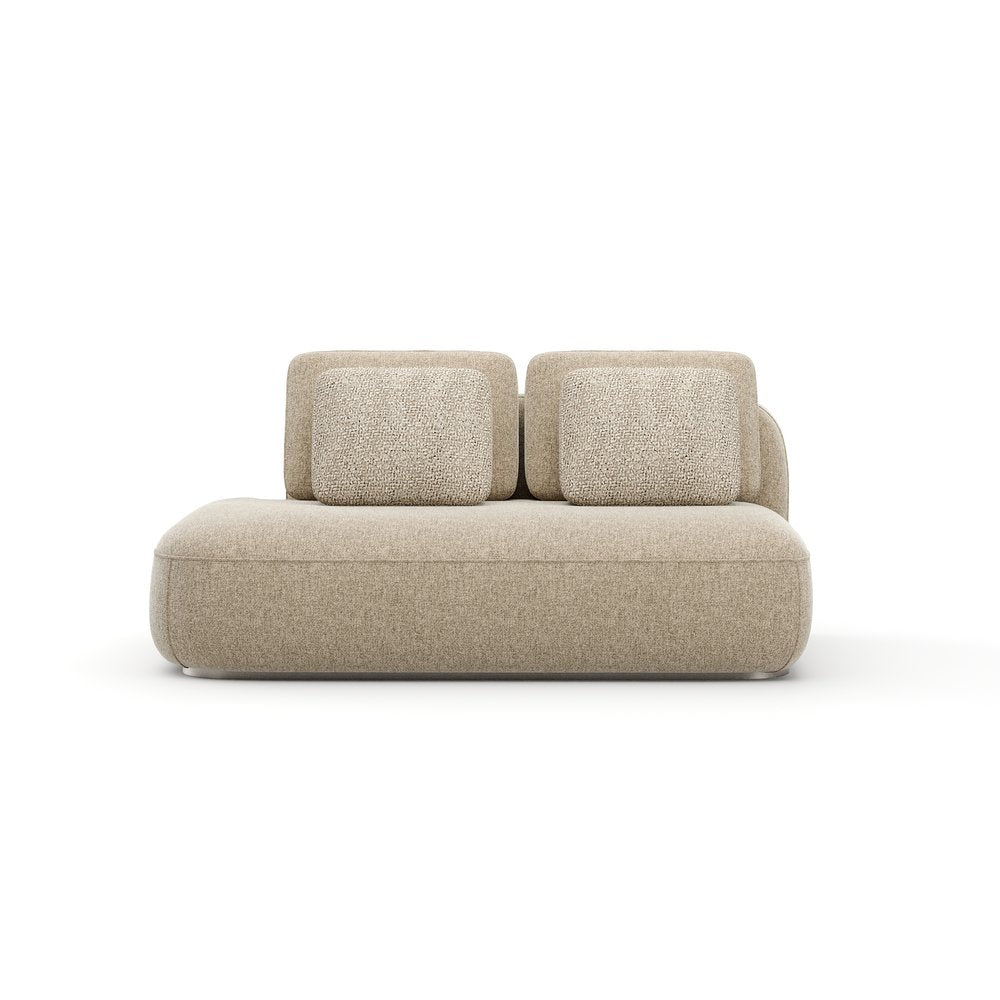 Caracole - Sasso LAF Straight Armless Loveseat - Oatmeal - UPH-426-LL4-B view 2