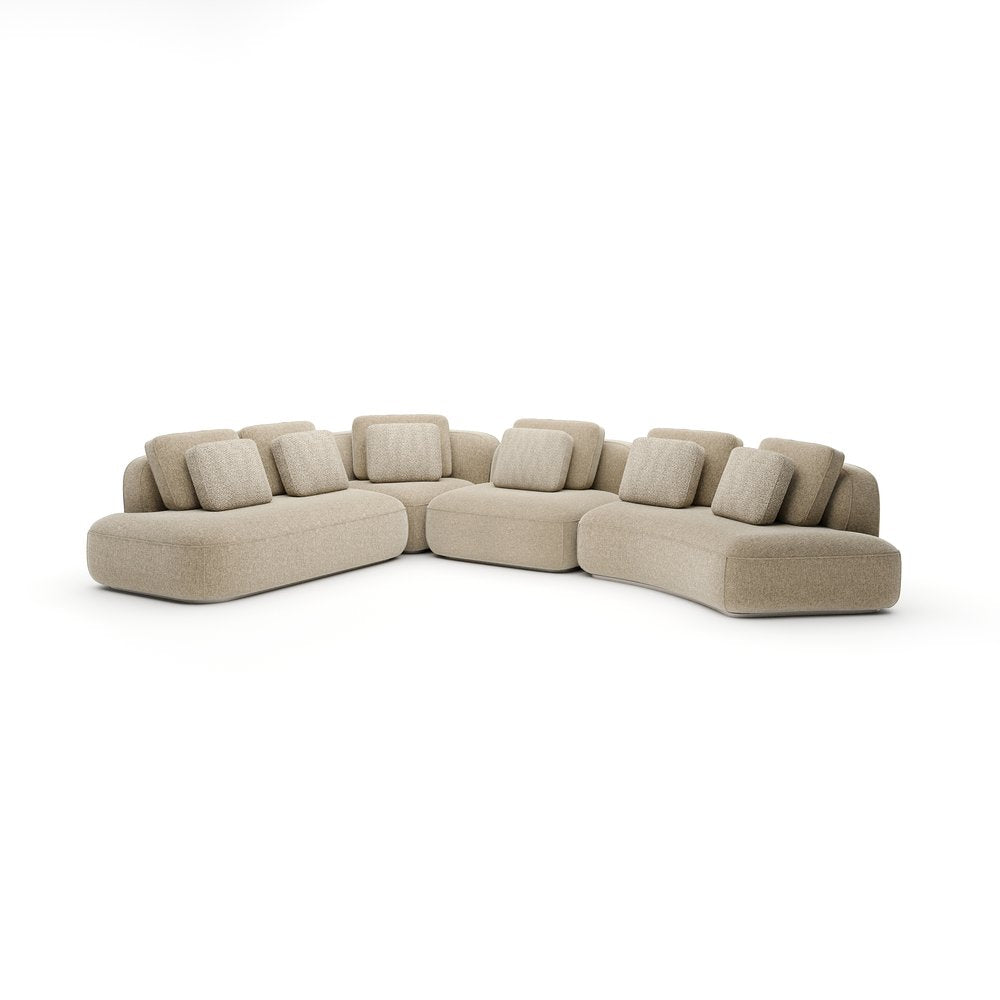 Caracole - Sasso Large Curved L Sectional - Oatmeal - UPH-426-SEC12-B view 1