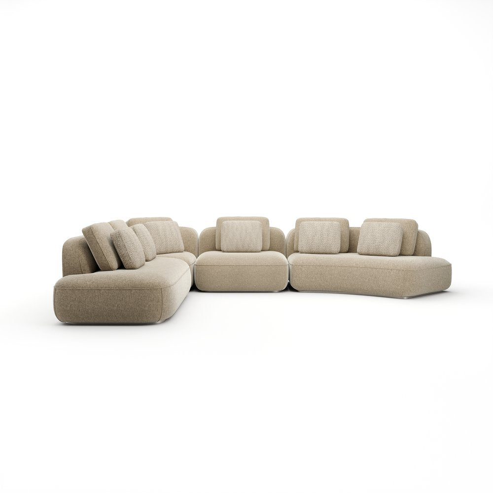 Caracole - Sasso Large Curved L Sectional - Oatmeal - UPH-426-SEC12-B view 2