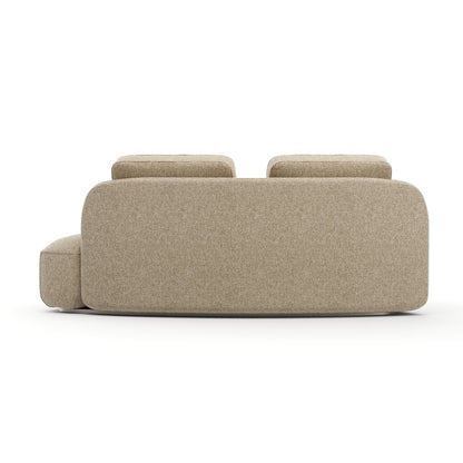 Caracole - Sasso RAF Curved Armless Loveseat - Oatmeal - UPH-426-RL3-B view 4