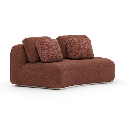 Caracole - Sasso RAF Curved Armless Loveseat - Saffron - UPH-426-RL3-A view 1