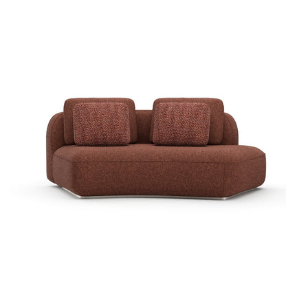 Caracole - Sasso RAF Curved Armless Loveseat - Saffron - UPH-426-RL3-A view 2