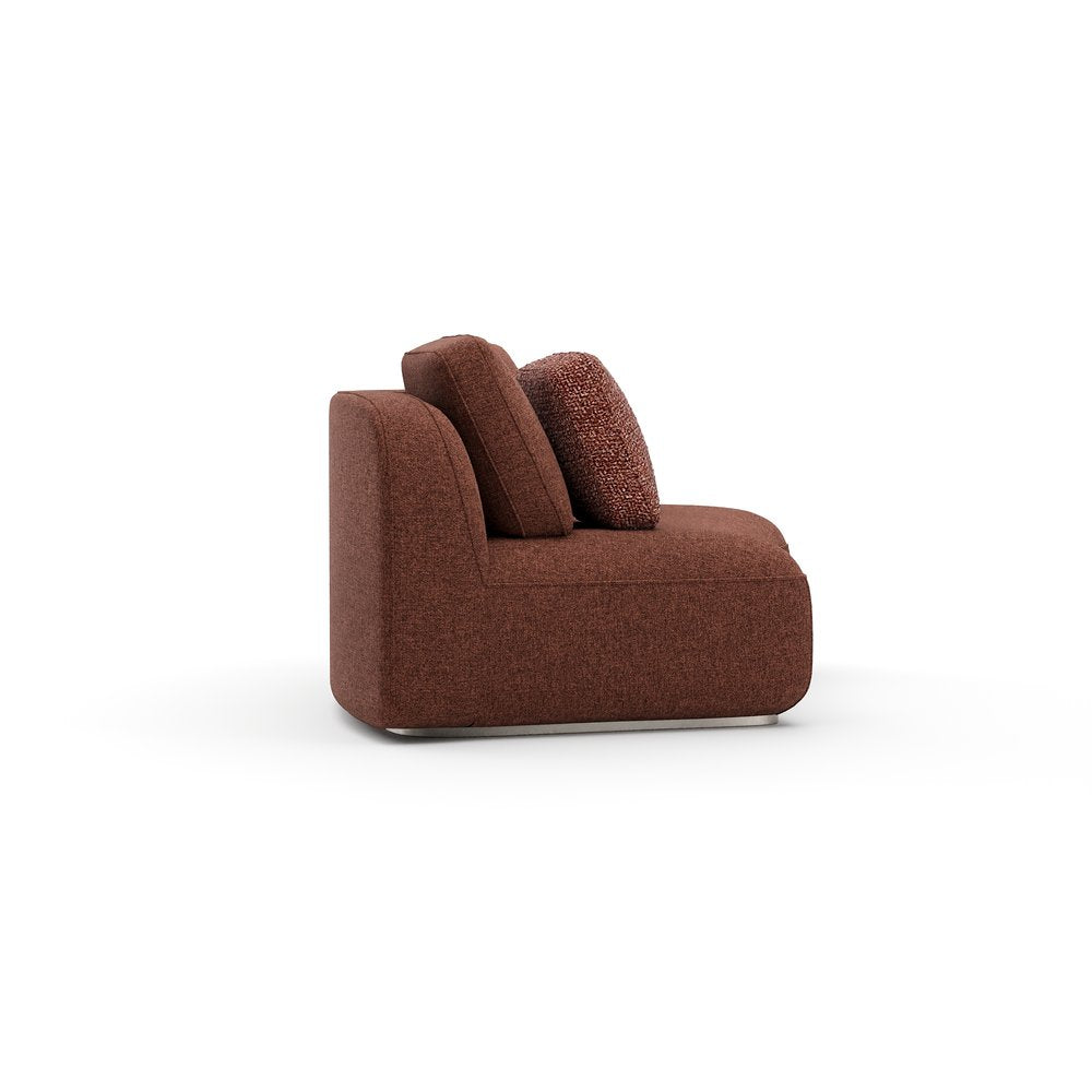 Caracole - Sasso RAF Curved Armless Loveseat - Saffron - UPH-426-RL3-A view 3