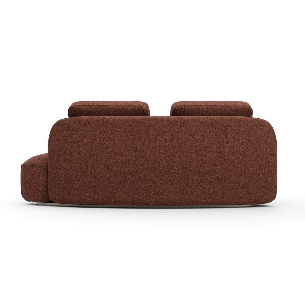 Caracole - Sasso RAF Curved Armless Loveseat - Saffron - UPH-426-RL3-A view 4