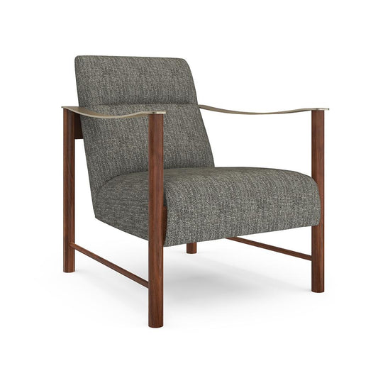 Caracole - Slant Accent Chair in Retro Walnut - UPH-024-132-A veiw 1