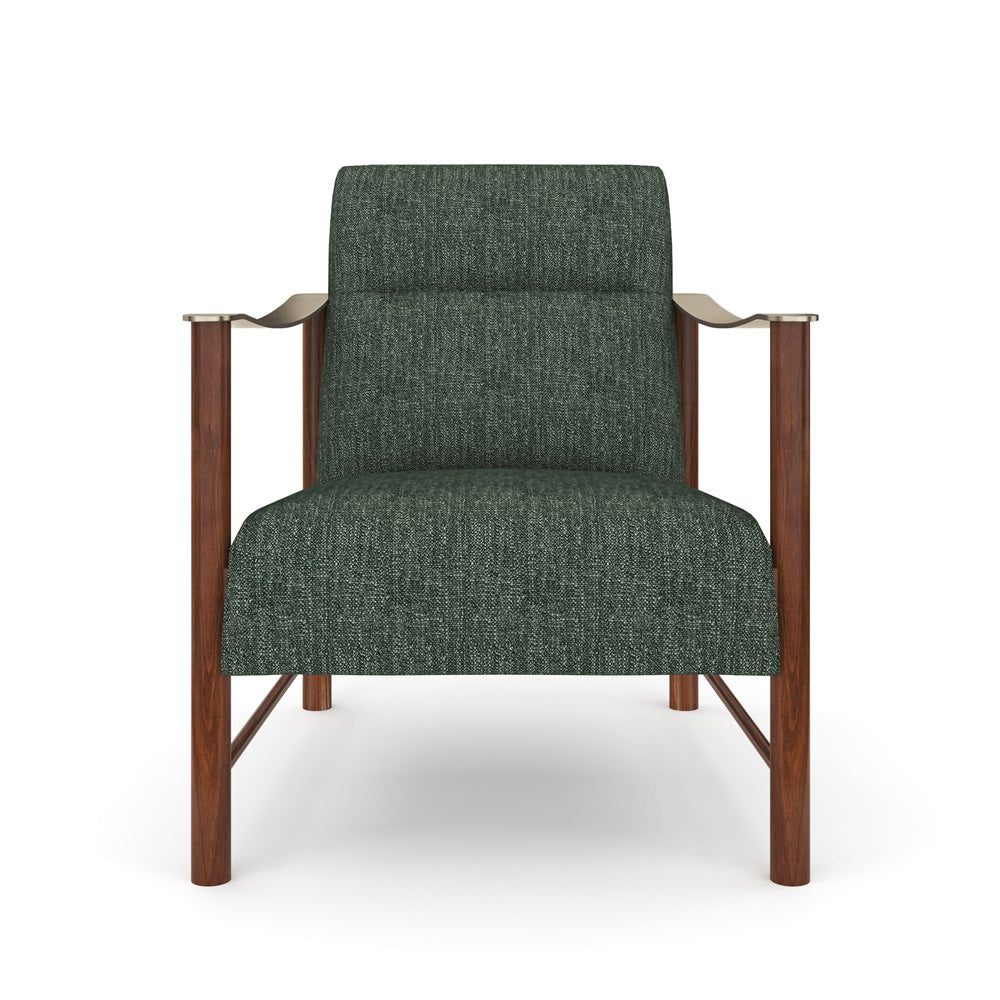 Caracole - Slant Accent Chair in Retro Walnut - UPH-024-132-A