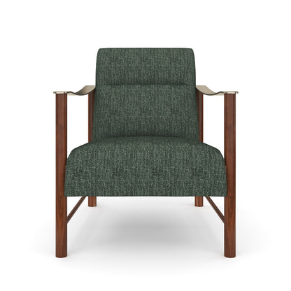 Caracole - Slant Accent Chair in Retro Walnut - UPH-024-132-A