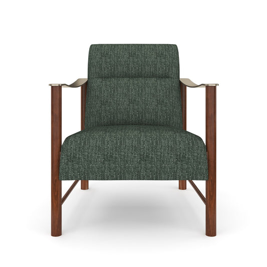 Caracole - Slant Accent Chair in Retro Walnut - UPH-024-132-A