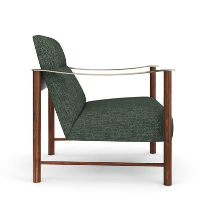 Caracole - Slant Accent Chair in Retro Walnut - UPH-024-132-A