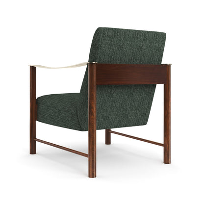 Caracole - Slant Accent Chair in Retro Walnut - UPH-024-132-A
