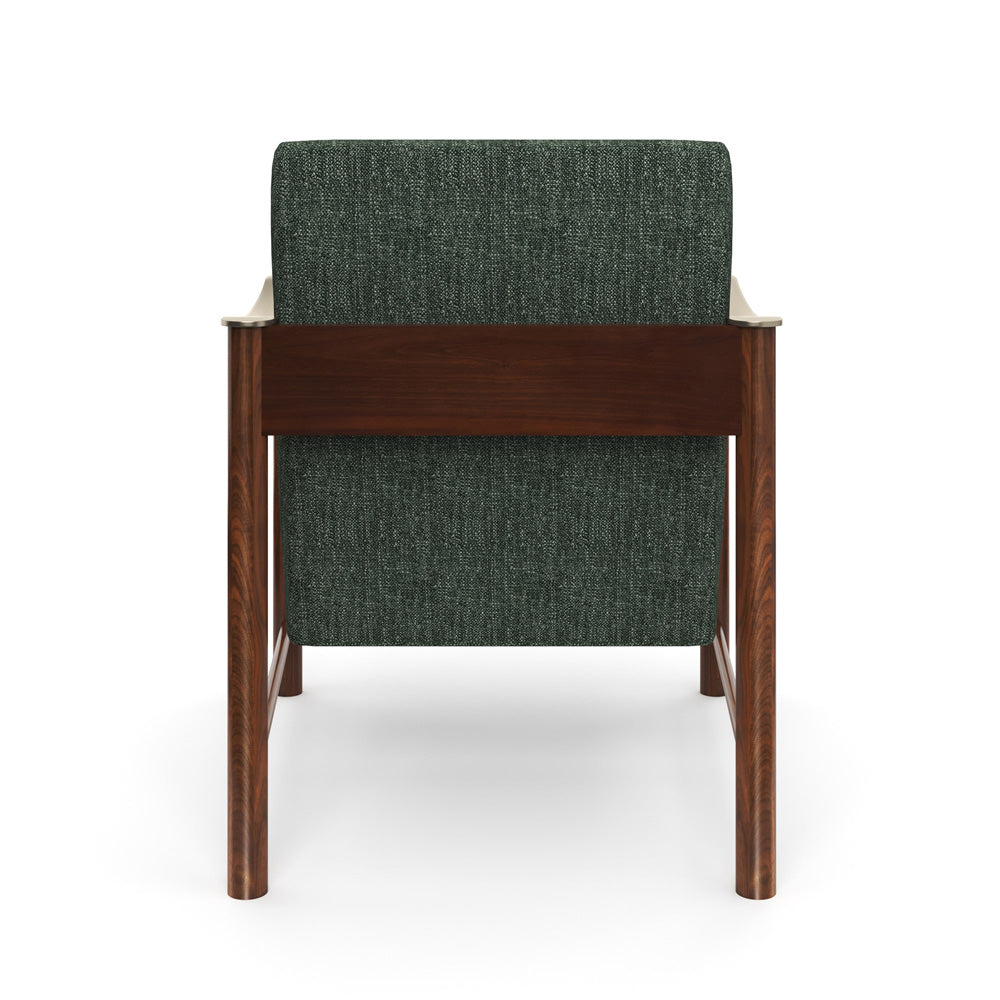 Caracole - Slant Accent Chair in Retro Walnut - UPH-024-132-A