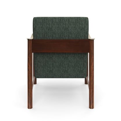 Caracole - Slant Accent Chair in Retro Walnut - UPH-024-132-A