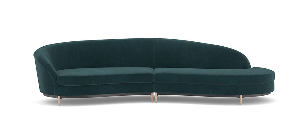 Caracole - Three'S Company  2Pc Sectional in Green - UPH-424-SEC1-C