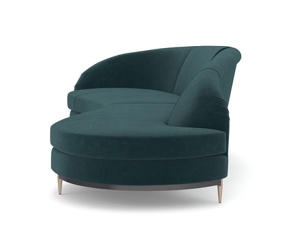 Caracole - Three'S Company  2Pc Sectional in Green - UPH-424-SEC1-C