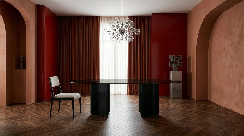 Caracole - Viola Dining Table Smoked Glass - CLA-426-206 view 4