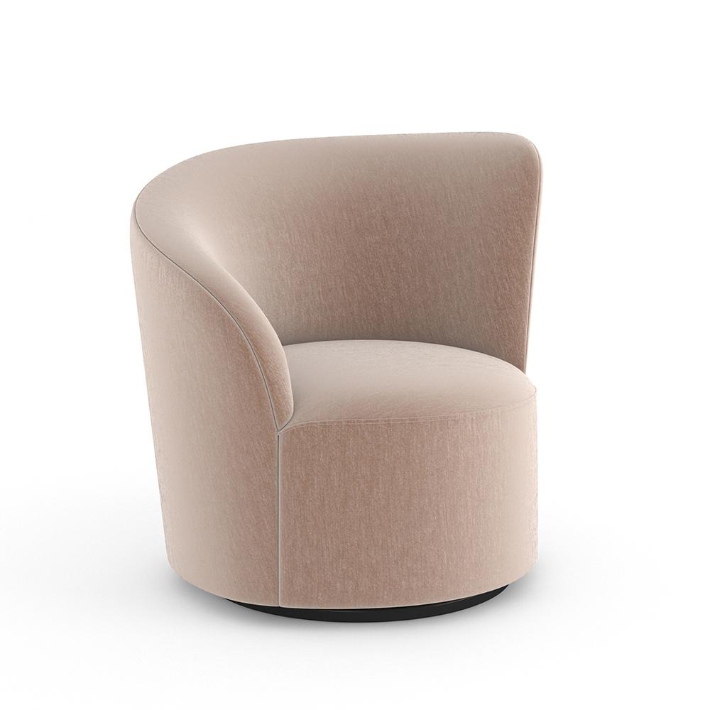 Caracole - Whorl Laf Swivel Chair in Almost Black - UPH-024-037-A veiw 1
