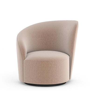 Caracole - Whorl Laf Swivel Chair in Almost Black - UPH-024-037-A_CLOSEOUT