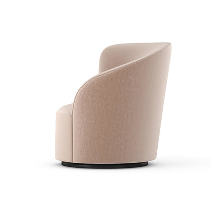 Caracole - Whorl Raf Swivel Chair in Almost Black - UPH-024-038-A