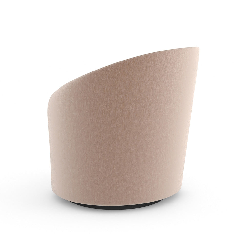 Caracole - Whorl Raf Swivel Chair in Almost Black - UPH-024-038-A