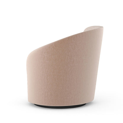 Caracole - Whorl Raf Swivel Chair in Almost Black - UPH-024-038-A