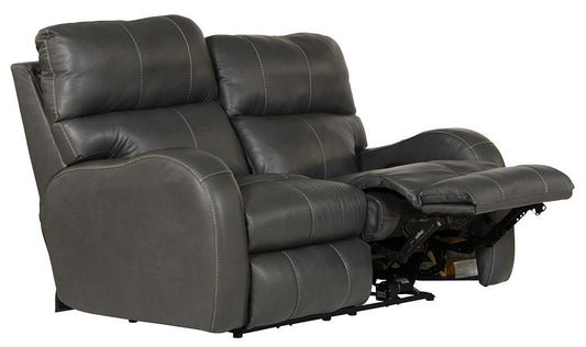 Catnapper - Angelo Power Headrest Power Lay Flat Reclining Loveseat in Gunmetal - 64462/1273-58/3073-58 view 1