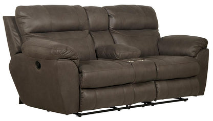 Catnapper - Atlas Reclining Console Loveseat in Charcoal - 1009115318125318 veiw 1