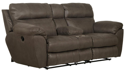Catnapper - Atlas Reclining Console Loveseat in Charcoal - 1009115318125318 veiw 1