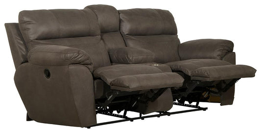 Catnapper - Atlas Reclining Console Loveseat in Charcoal - 1009115318125318 veiw 2