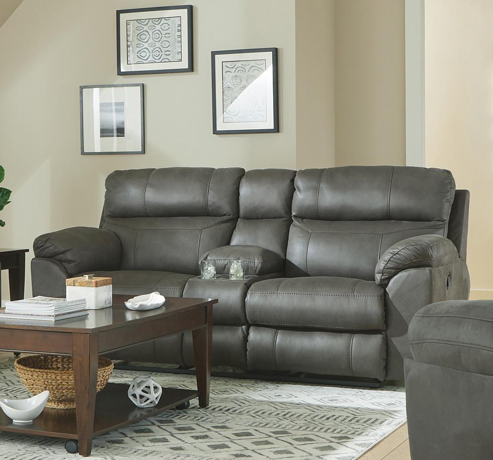 Catnapper - Atlas Reclining Console Loveseat in Charcoal - 1009115318125318 veiw 4