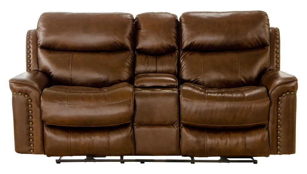 Catnapper - Ceretti Power Reclining Console Loveseat w/Storage & Cupholders in Brown - 64889126959306959 veiw 3
