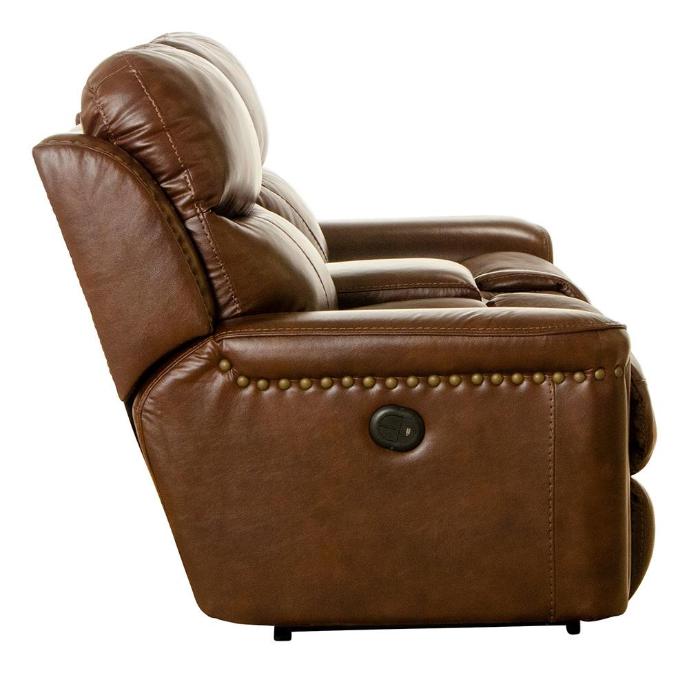 Catnapper - Ceretti Power Reclining Console Loveseat w/Storage & Cupholders in Brown - 64889126959306959 veiw 4