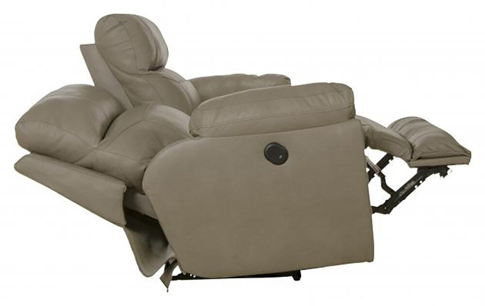 Catnapper - Costa Power Lay Flat Reclining Sofa in Putty - 64071/1273-56/3073-56 veiw 7