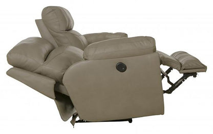 Catnapper - Costa Power Lay Flat Reclining Sofa in Putty - 64071/1273-56/3073-56 veiw 7