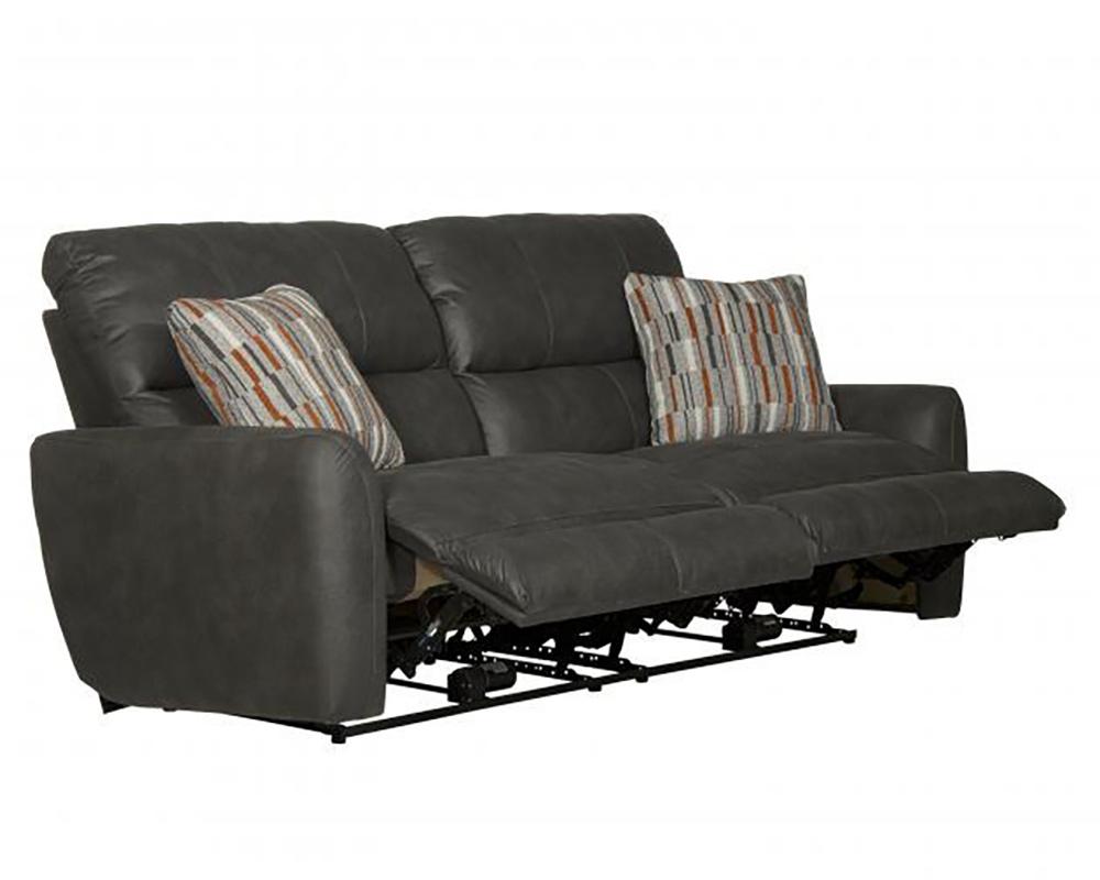 Catnapper - Dorian Power Reclining Loveseat in Charcoal/Nutmeg - 63072/1280-28/2509-28 veiw 3