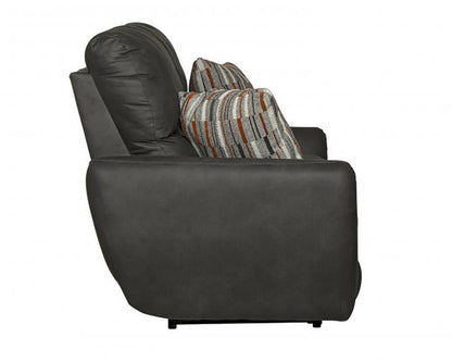 Catnapper - Dorian Power Reclining Loveseat in Charcoal/Nutmeg - 63072/1280-28/2509-28 veiw 6