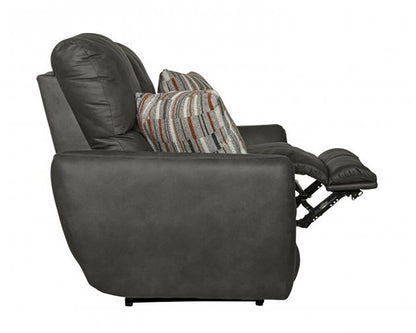 Catnapper - Dorian Power Reclining Loveseat in Charcoal/Nutmeg - 63072/1280-28/2509-28 veiw 8