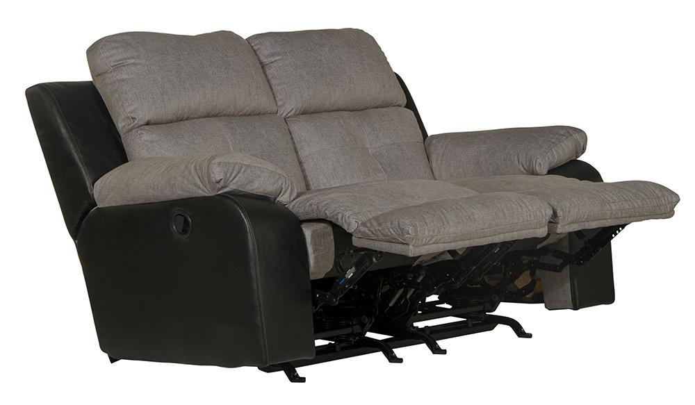 Catnapper - Felix Rocking Reclining Loveseat in Black/Granite - 11422115208195338 veiw 2