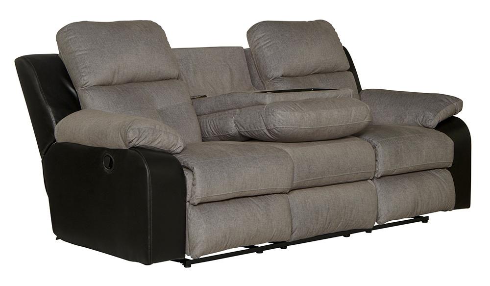 Catnapper - Felix Sofa w/3 Recliners & Drop Down Table in Black/Granite - 11445115208195338 veiw 3