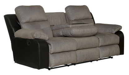 Catnapper - Felix Sofa w/3 Recliners & Drop Down Table in Black/Granite - 11445115208195338 veiw 3