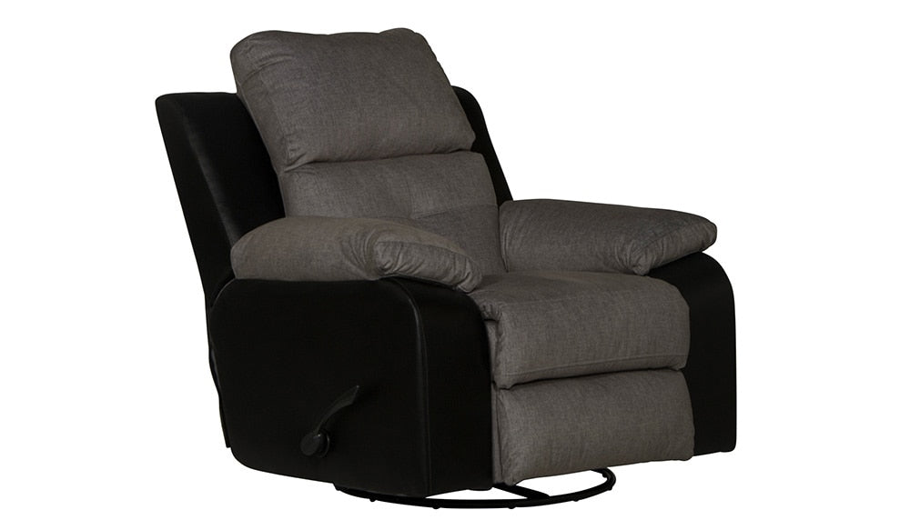Catnapper - Felix Swivel Glider Recliner in Black/Granite - 11405115208195338 veiw 1