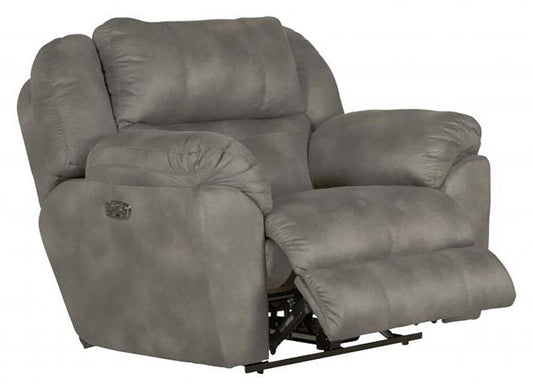 Catnapper - Ferrington Power Headrest w/Lumbar Power Lay Flat Recliner in Steel - 761890-7/1300-28 view 1