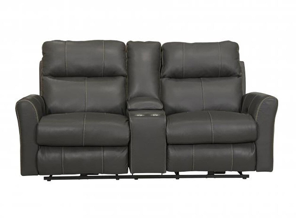 Catnapper - Fredda Power Headrest Power Lay Flat Reclining Console Loveseat w/Zero Gravity in Anthracite - 64489/1225-58/3025-58 veiw 5