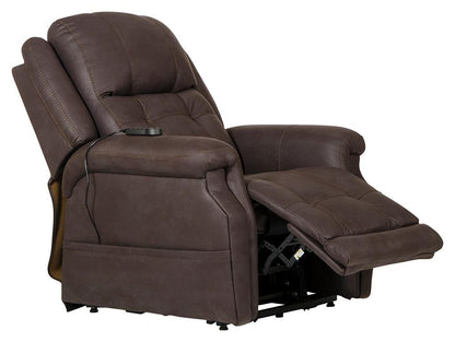 Catnapper - Haywood Power Headrest Power Lift Lay Flat Recliner w/Heat & Massage in Chocolate - 64890141259 veiw 1