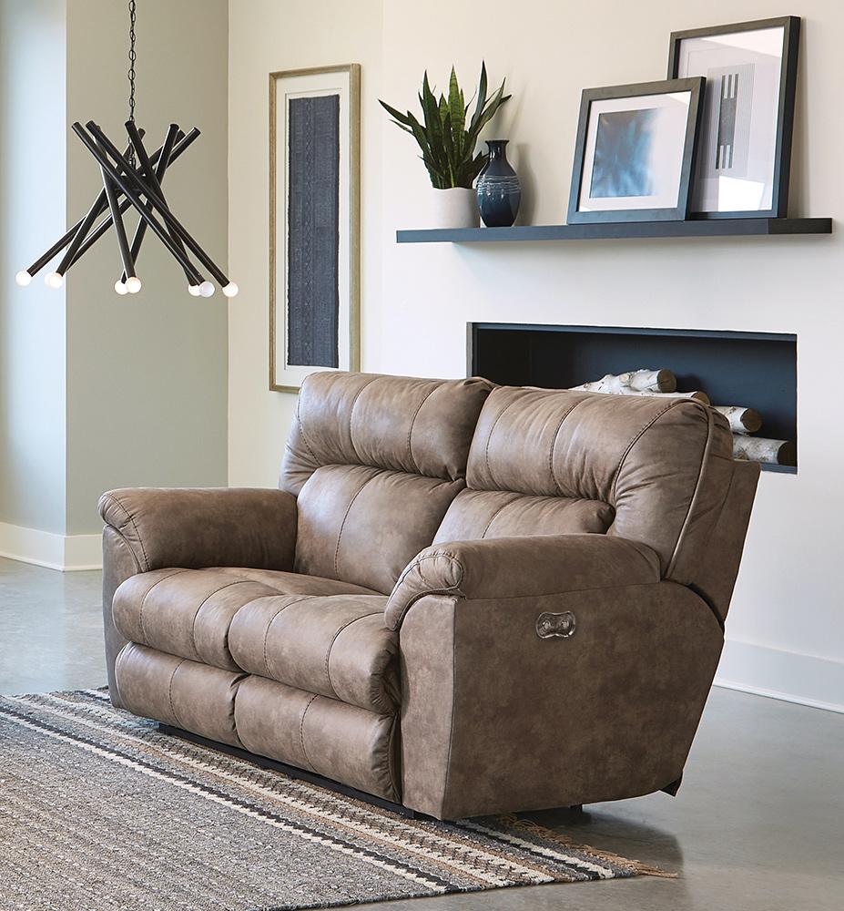 Catnapper - Hollins Power Reclining Loveseat in Coffee - 62652142949 veiw 3