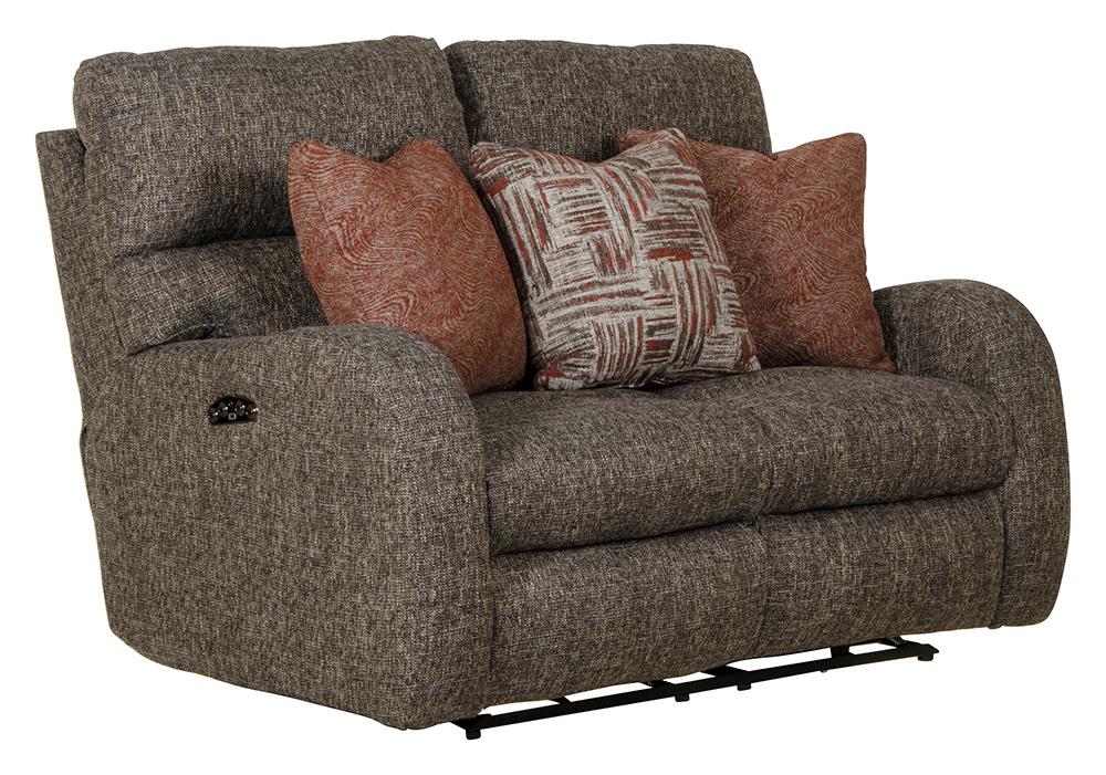 Catnapper - Liam Power Headrest Power Lay Flat Reclining Loveseat in Coal/Sunset - 63902216648216754 veiw 1